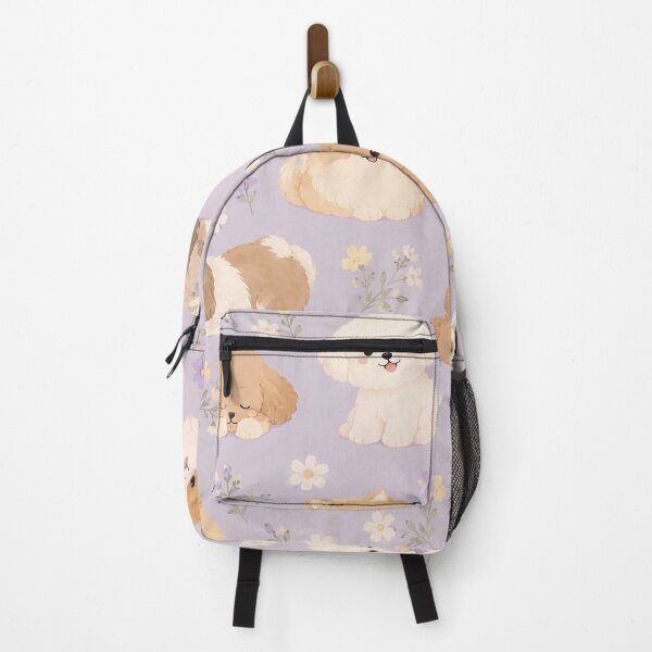 Item preview, Cute Fluffy Dog Floral Pattern designed and sold by Rui Huang.