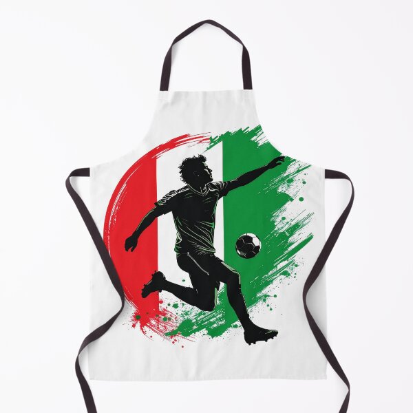 Item preview, Italy Soccer Player Art — Italia Football Flag Action Fan Print designed and sold by icemanphotos.