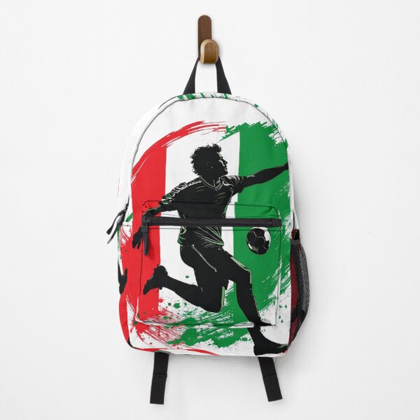 Item preview, Italy Soccer Player Art — Italia Football Flag Action Fan Print designed and sold by icemanphotos.