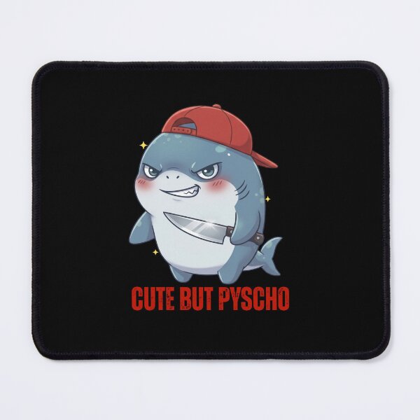 Item preview, Cute But Psycho Shark Shirt – Funny Chibi Shark Meme Design designed and sold by Nature's Chibis.