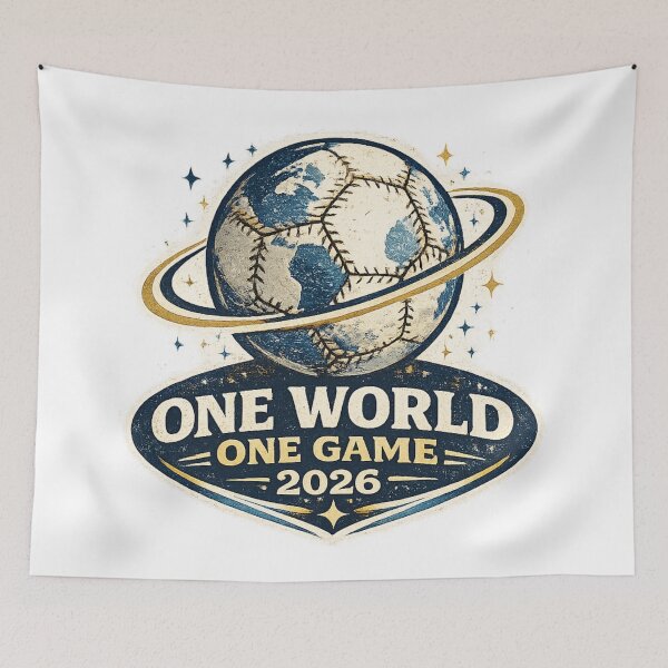 Item preview, One World One Game 2026 Soccer Globe Planet Art – Global Football Unity Design | Soccer Fan Gift designed and sold by irfanshikh.