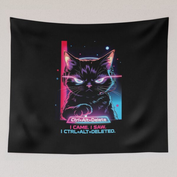 Item preview, I Came I Saw I Ctrl Alt Deleted Funny IT Computer Cat | Tech Geek designed and sold by AmberSkyPhoto.
