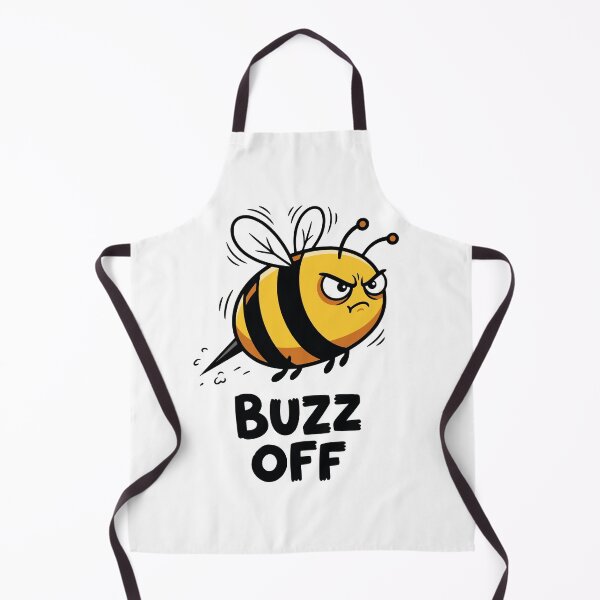 Item preview, Buzz Off - Funny Angry Bee Pun Illustration designed and sold by Sekla-Studio.