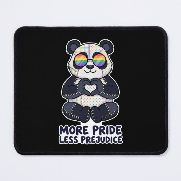 Item preview, More Pride Less Prejudice – Patchwork Panda Pride designed and sold by Canvas-Whispers.