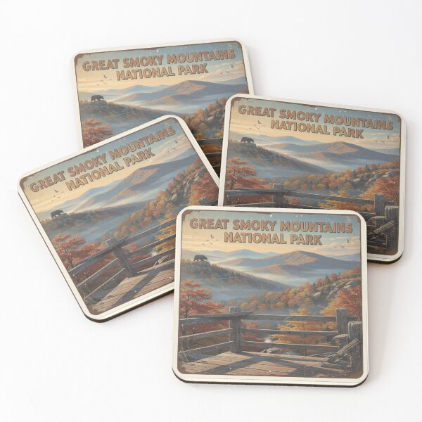 Item preview, Great Smoky Mountains National Park Colorful Landscape Art designed and sold by The Souvenir Dept..