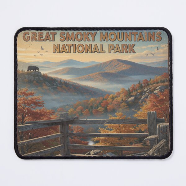 Item preview, Great Smoky Mountains National Park Colorful Landscape Art designed and sold by The Souvenir Dept..