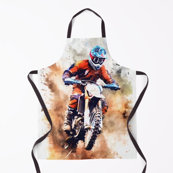 Item preview, Dynamic Watercolor Dirt Bike Rider Splashing Through Heavy Mud designed and sold by RevUpDesign.