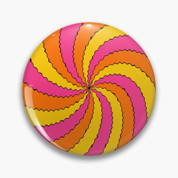 Item preview, Retro Wavy Swirl Pattern Hot Pink Orange Yellow designed and sold by DjFreeq.