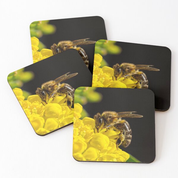 Item preview, Macro Honey Bee Yellow Spring Flower designed and sold by GraffiTimi.