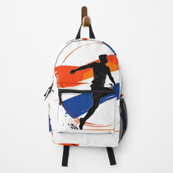 Item preview, Netherlands Soccer Player Art — Holland Football Flag Action Fan Print designed and sold by icemanphotos.