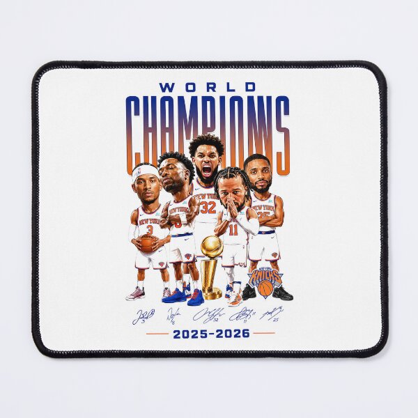 Item preview, New York Knicks players caricature world champions 2026 designed and sold by MBSdesingArt.