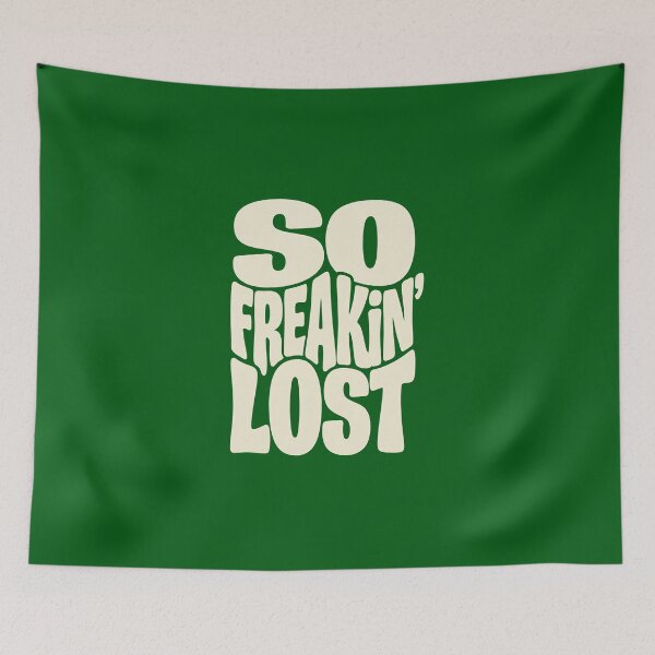 Item preview, So Freakin' Lost - Retro Wavy Distortion Streetwear Typography designed and sold by alishairjanjua.