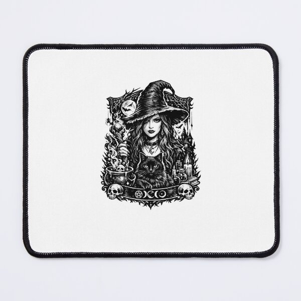 Item preview, Mystic Witch and Black Cat designed and sold by monas Art.