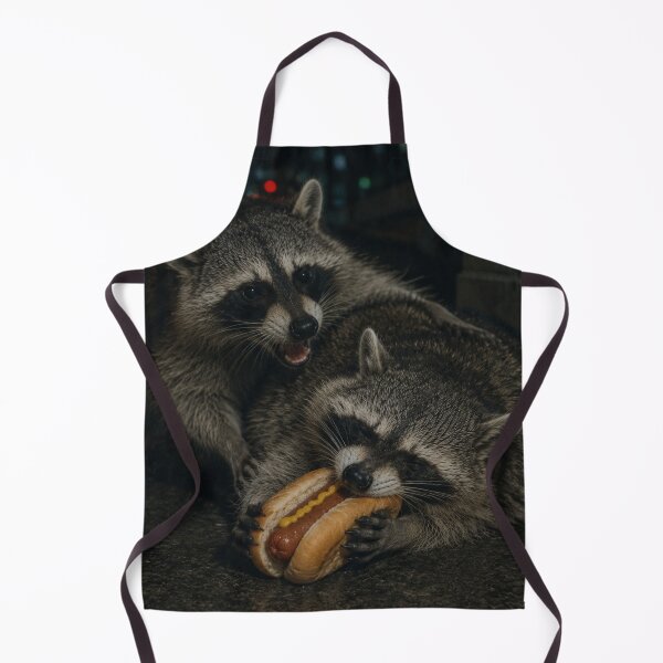 Item preview, Raccoon Hot Dog Night Scene designed and sold by bosamji.