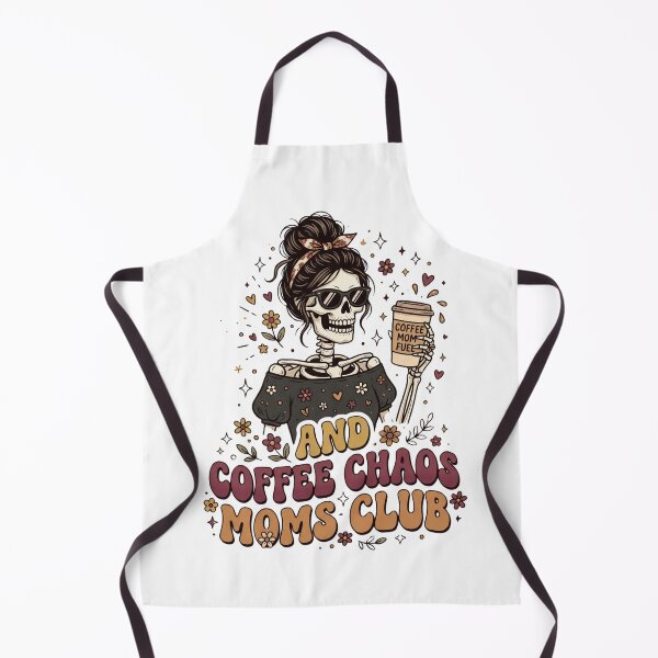 Item preview, Coffee Chaos Mom Skeleton Floral Retro Illustration designed and sold by DariaOltes.