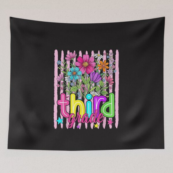 Item preview, Third Grade Wildflower Retro Back To School Floral Design designed and sold by kiralynstration.