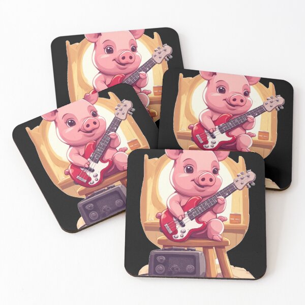 Item preview, Pig on Bass Guitar designed and sold by halibutgoatramb.