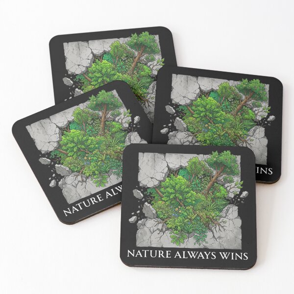 Item preview, Nature Breaks Concrete Wall Green Forest Crack designed and sold by VintryOff.