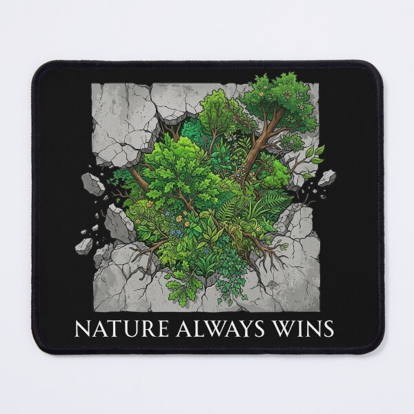 Item preview, Nature Breaks Concrete Wall Green Forest Crack designed and sold by VintryOff.