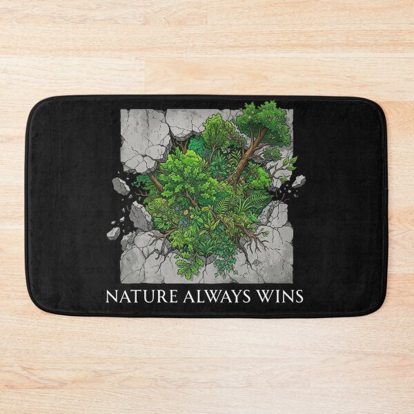 Item preview, Nature Breaks Concrete Wall Green Forest Crack designed and sold by VintryOff.