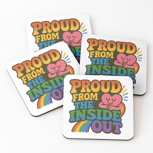 Item preview, Proud from the Inside Out Rainbow Heart Queer Pride Art designed and sold by Haus Of Sin.