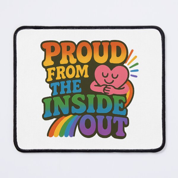 Item preview, Proud from the Inside Out Rainbow Heart Queer Pride Art designed and sold by Haus Of Sin.