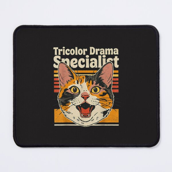 Item preview, Funny Calico Cat Mom Tricolor Drama Specialist Retro Cat Design designed and sold by kiralynstration.