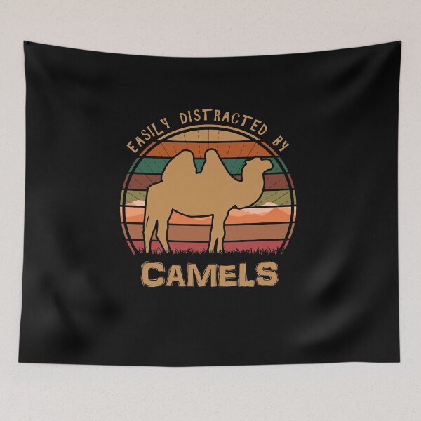 Item preview, Easily Distracted By Camels Retro Sunset Desert Animal designed and sold by marke770.