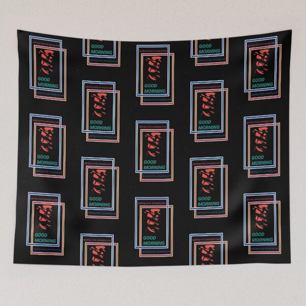 Item preview, Good Morning Abstract Geometric Neon Frame Art designed and sold by Pawar1999.