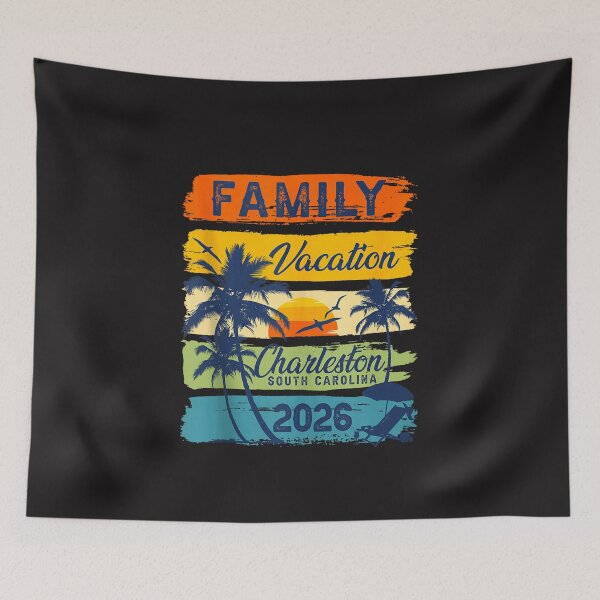 Item preview, Charleston South Carolina Family Vacation 2026 Retro Beach Design designed and sold by kiralynstration.