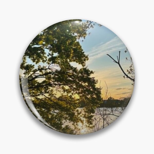 Item preview, Woodland Lake At Sunset | Peaceful Nature Photography designed and sold by ThatSurreyLife.