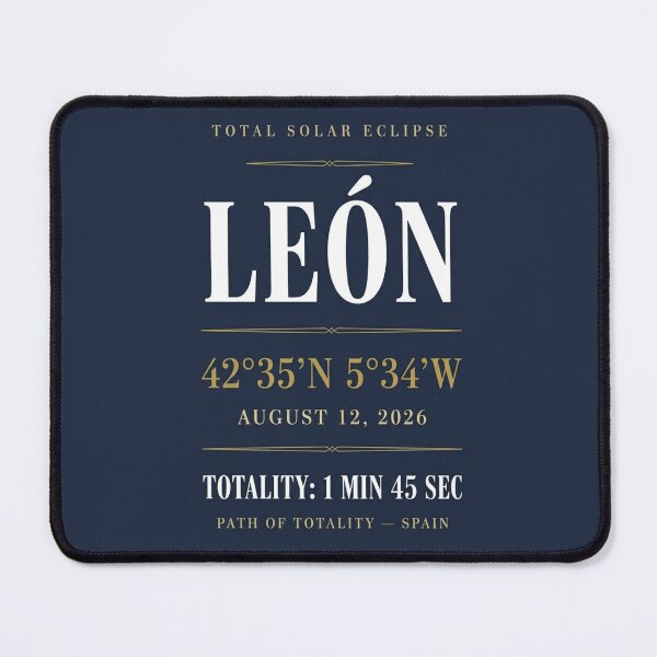 Item preview, León Eclipse 2026 Path of Totality Spain designed and sold by CalmCapy Co.