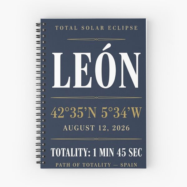 Item preview, León Eclipse 2026 Path of Totality Spain designed and sold by CalmCapy Co.