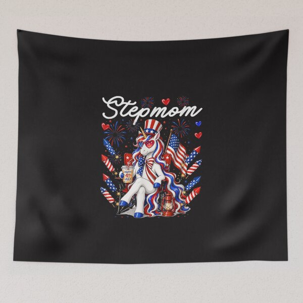 Item preview, Stepmom 4th of July Patriotic Unicorn Funny Independence Day designed and sold by kiralynstration.