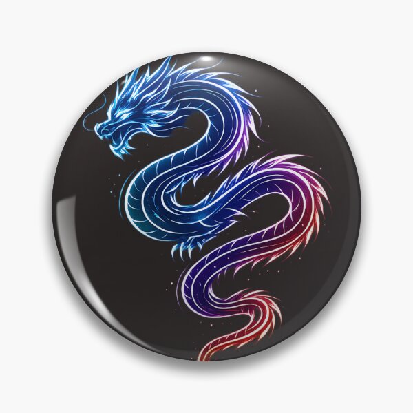 Item preview, Neo Tokyo Light Dragon – Glowing Line Art Serpent designed and sold by Neo Tokio.