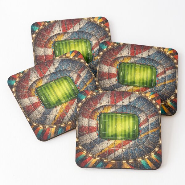 Item preview, World Soccer Stadium Aerial Colorful Nations Art – Football Arena Top View | Soccer Art Print designed and sold by irfanshikh.