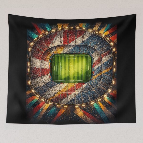 Item preview, World Soccer Stadium Aerial Colorful Nations Art – Football Arena Top View | Soccer Art Print designed and sold by irfanshikh.