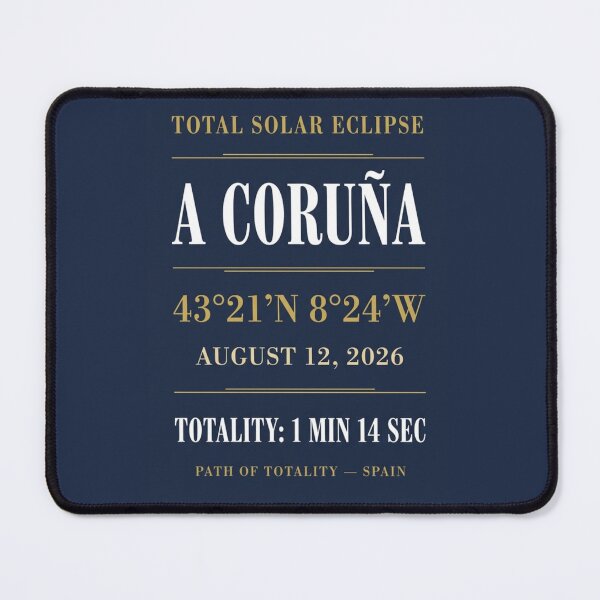 Item preview, A Coruña Eclipse 2026 Path of Totality Spain designed and sold by CalmCapy Co.