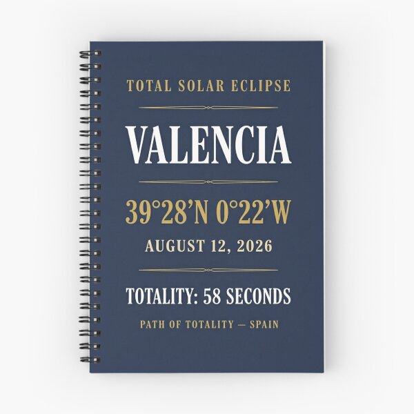 Item preview, Valencia Eclipse 2026 Path of Totality Spain designed and sold by CalmCapy Co.
