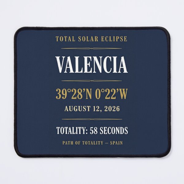 Item preview, Valencia Eclipse 2026 Path of Totality Spain designed and sold by CalmCapy Co.