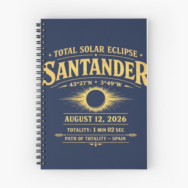 Item preview, Santander Eclipse 2026 Path of Totality Spain designed and sold by CalmCapy Co.