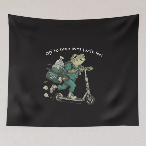 Item preview, Welcome Back To School Nurse Off To Save Lives Funny Frog Nurse designed and sold by kiralynstration.