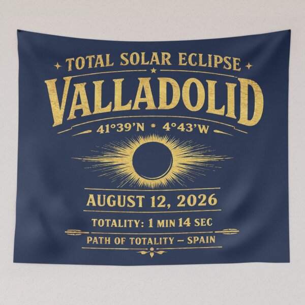 Item preview, Valladolid Eclipse 2026 Path of Totality Spain  designed and sold by CalmCapy Co.