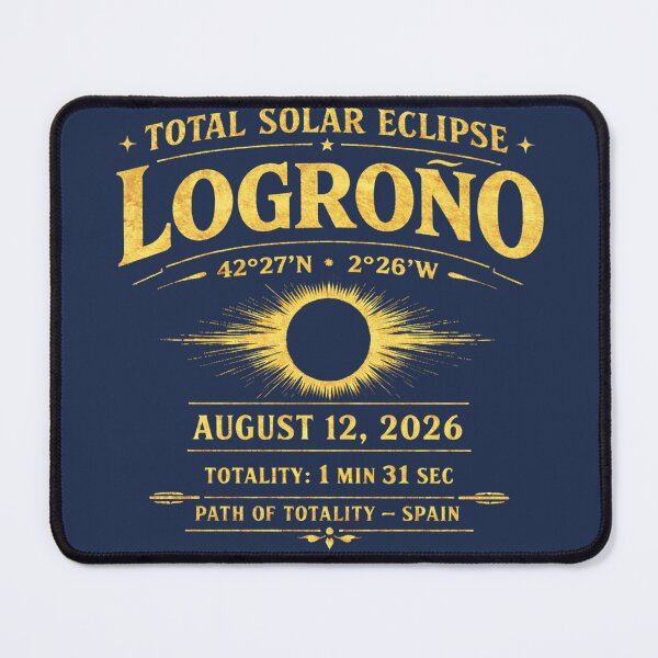 Item preview, Logroño Eclipse 2026 Path of Totality Spain designed and sold by CalmCapy Co.