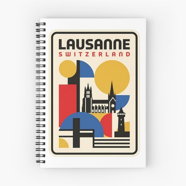Item preview, Lausanne Switzerland Geometric Abstract Travel Poster Style designed and sold by k3rstman1.