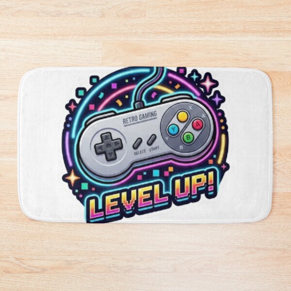 Item preview, Retro Gaming Level Up Neon Controller designed and sold by Dream Weave Studio.