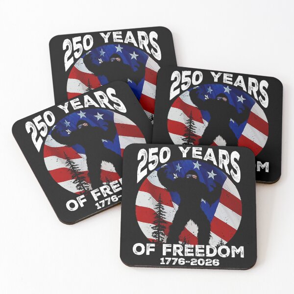 Item preview, Bigfoot Patriotic 250 Years Freedom American Flag 4th July designed and sold by SecretDicer.