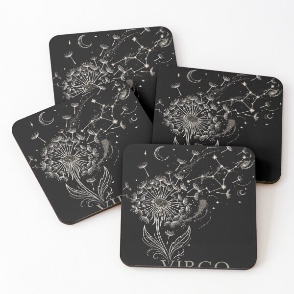 Item preview, ​Virgo Zodiac Dandelion Constellation Celestial Art designed and sold by SilentFlower.