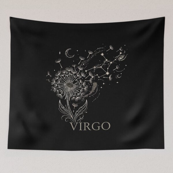 Item preview, ​Virgo Zodiac Dandelion Constellation Celestial Art designed and sold by SilentFlower.