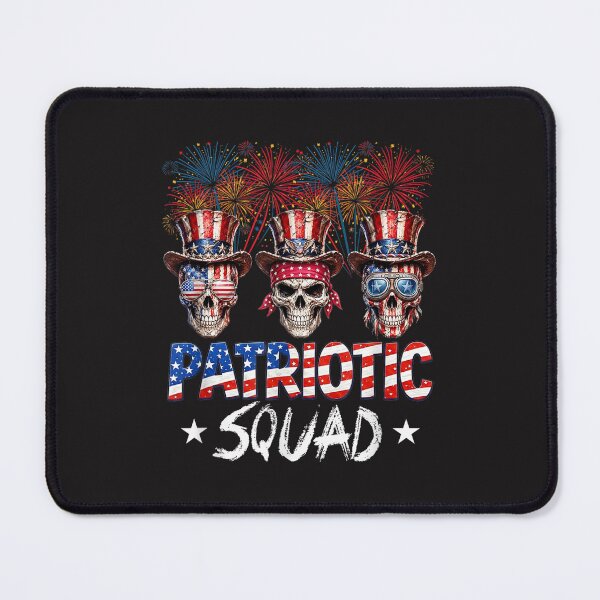 Item preview, Patriotic Skull Squad Vintage American Flag 4th of July Fireworks designed and sold by kiralynstration.